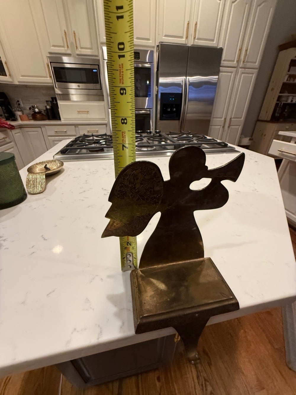 Vintage Solid Brass Angel Christmas 9" Stocking Hanger By Lord & Taylor - Picture 10 of 12